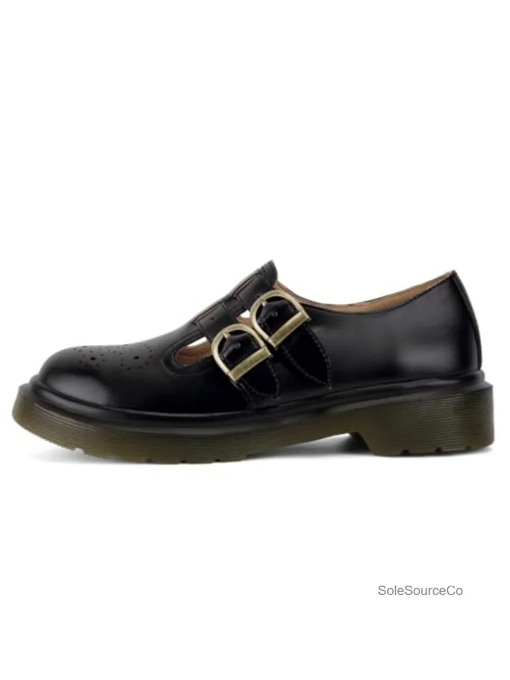 Chunky Mary Janes Women Double Buckle Strap Platform Shoes Faux Leather